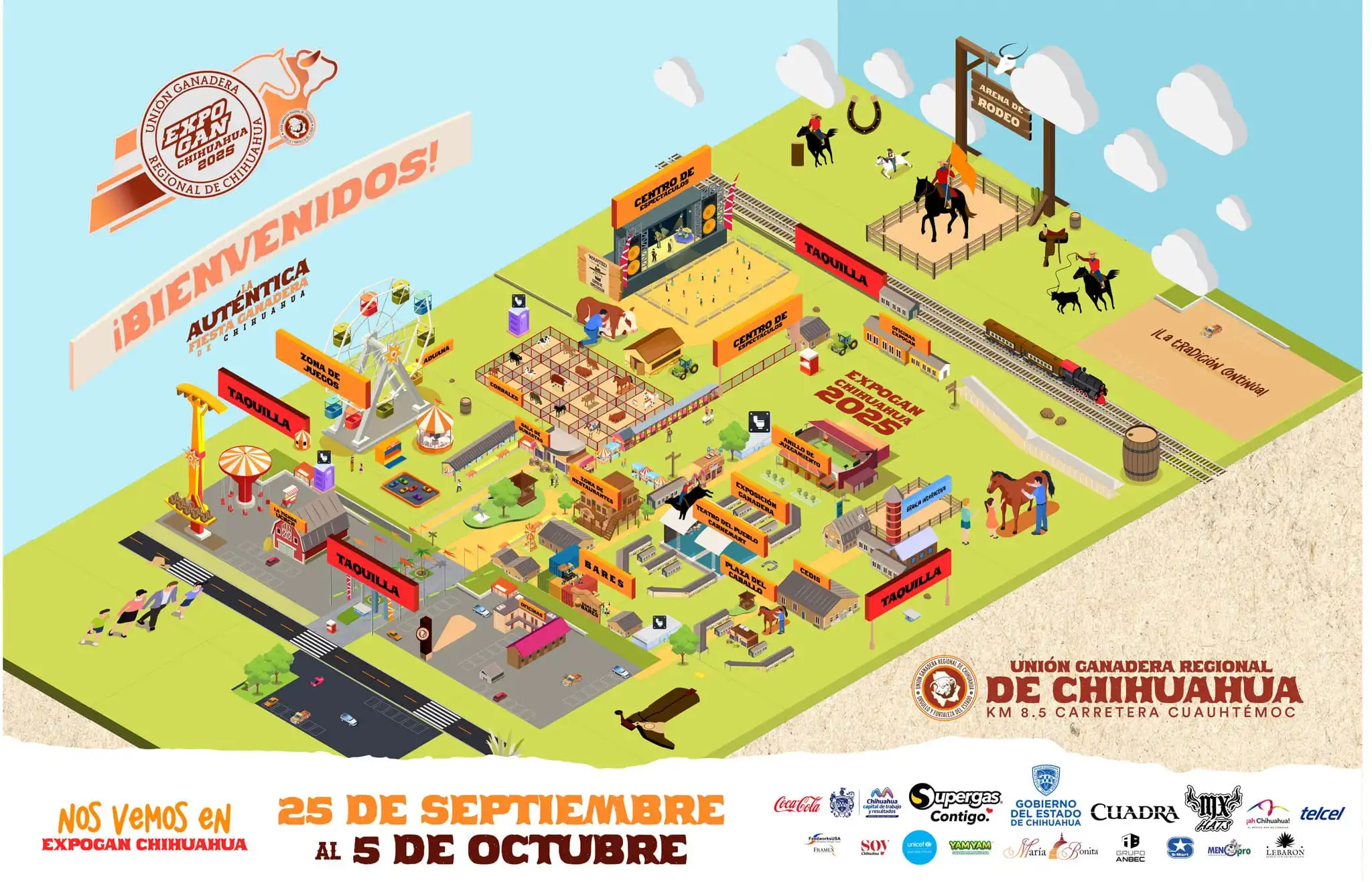 Mapa de las Instalaciones de la Expogan Chihuahua